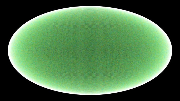 一个抽象的绿色渐变椭圆形的小像素粒子。商业背景。粒子形成圆点，抽象表面网格。3d渲染60 FPS