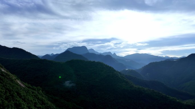 航拍福建远山山脉