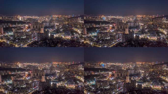 4K高清航拍珠海城市夜景