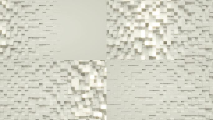 白色块抽象的运动图形背景和动画背景