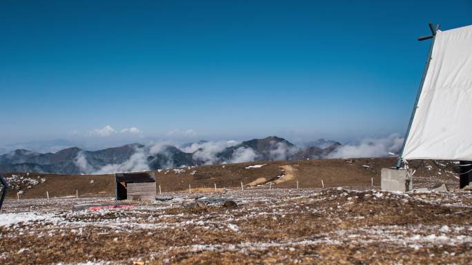 四川汉源县轿顶山风景区自然风光延时