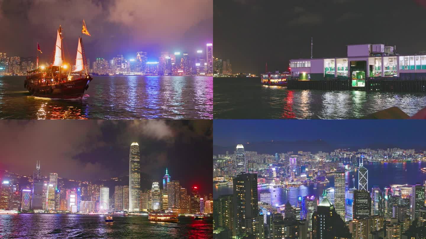 香港维多利亚湾夜景