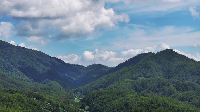 航拍福建远山山脉