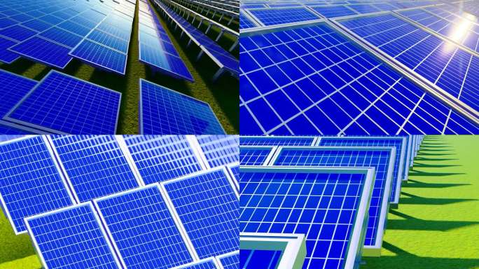 光伏太阳能面板-绿色新能源发电视频