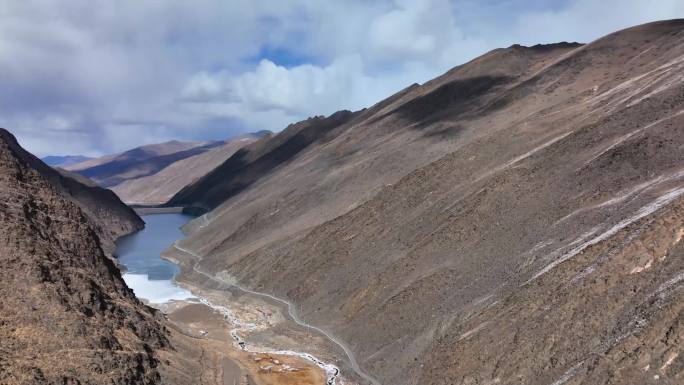 西藏高原风光 高原河流湖泊航拍