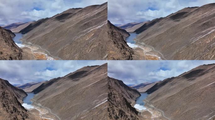 西藏高原风光 高原河流湖泊航拍