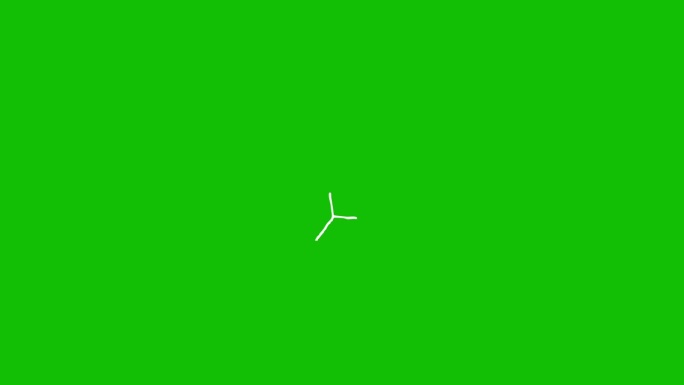 绿屏上的动画白箭。手绘涂鸦箭头，绿色屏幕上的多个箭头动画，4K视频