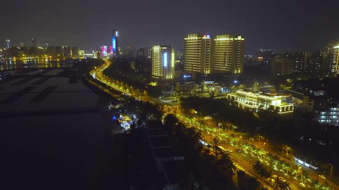 海口市西秀海滩公园城市夜景01