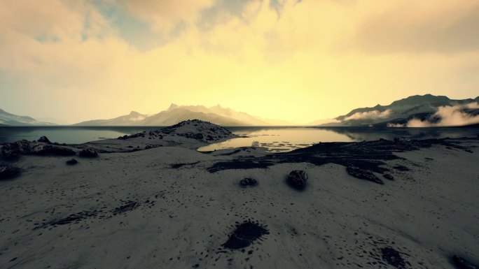 挪威峡湾的宁静景色