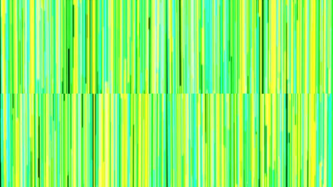 抽象的黄绿色霓虹灯线流动比赛的背景循环。光线无缝明亮的动画背景。创意的跑线运动设计。