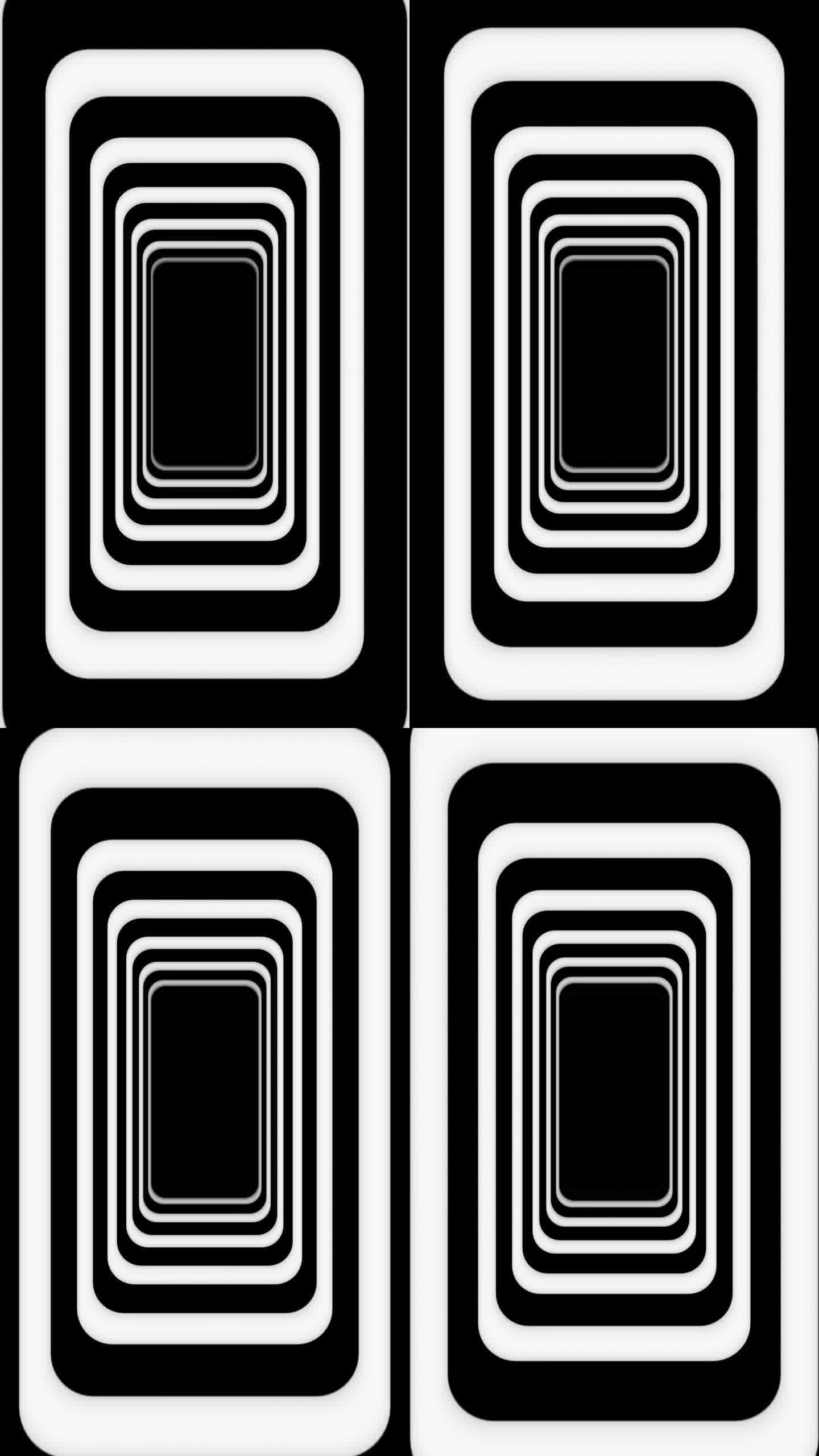 垂直视频黑白矩形光错觉隧道