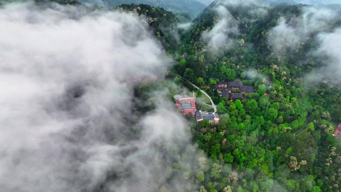 重庆北碚缙寺云海航拍