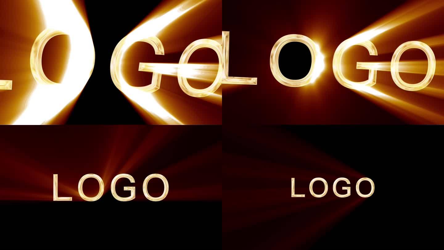 金属logo片头片尾 扫光效果