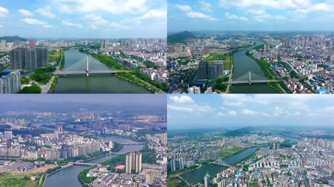 信阳浉河大景浉河拍摄最新好天气民桥航拍