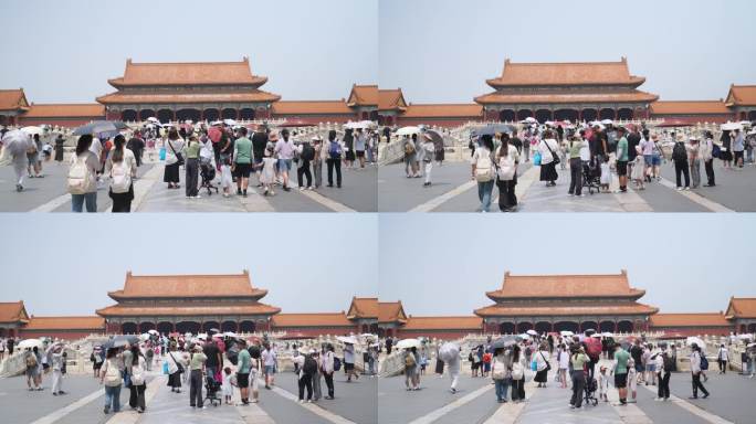 北京故宫游客人流