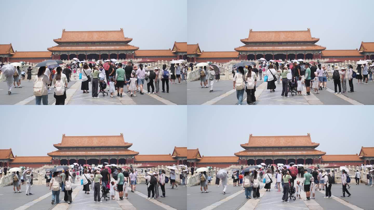 北京故宫游客人流