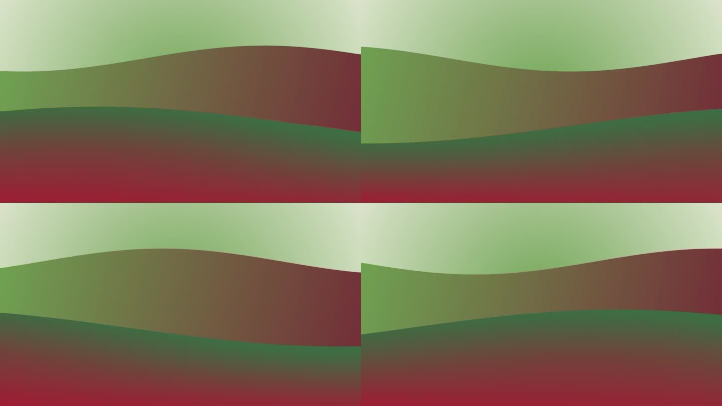 绿色和红色简单的波浪图案形状图层的背景