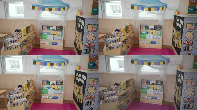 幼儿园教师图书架子装饰