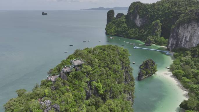 4K HDR泰国甲米洪岛海滨自然风光航拍