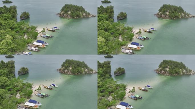 HDR泰国甲米天堂岛热带海岛自然风光航拍