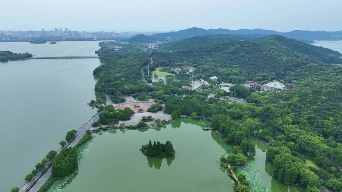 太湖鼋头渚风景区航拍视角