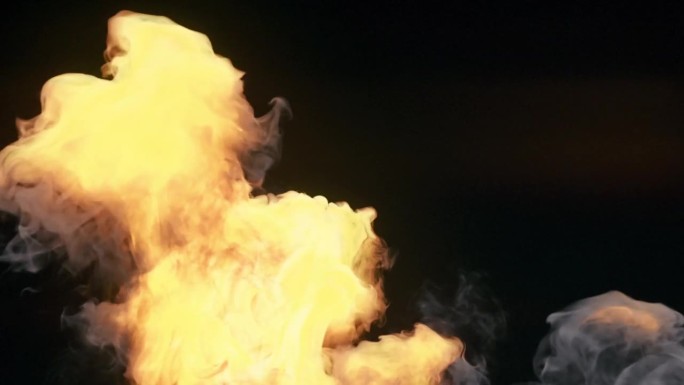 在黑暗背景上有火灾爆炸和烟雾痕迹的构图。抽象运动背景。3d渲染数字动画高清