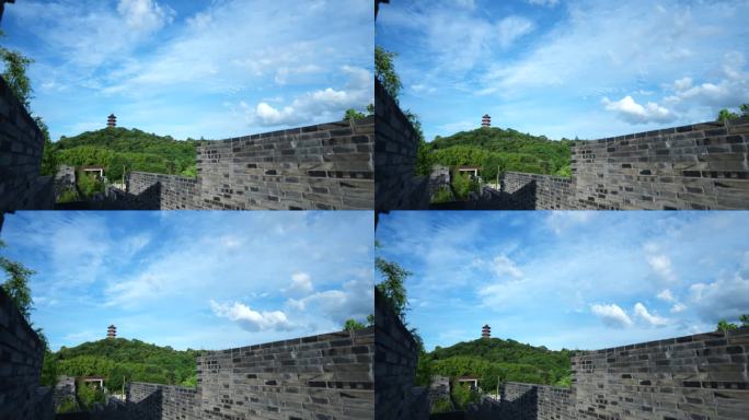 古塔古城墙延时摄影