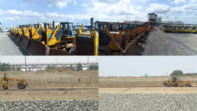挖掘机建设 工地施工 工程施工