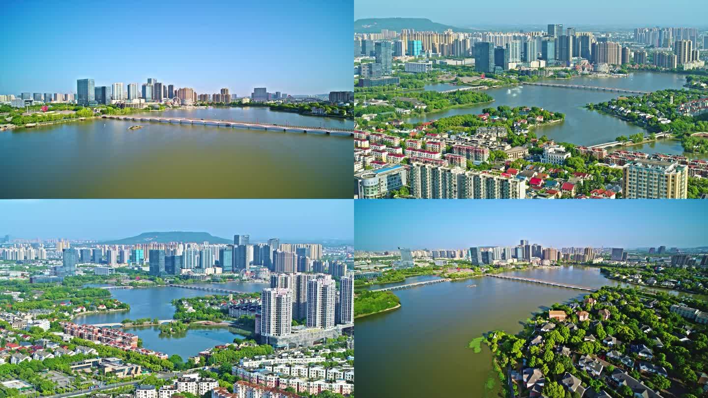 南京江宁百家湖商圈白天航拍