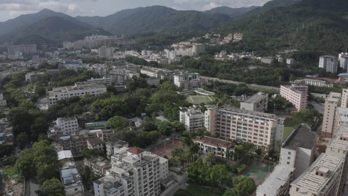 海南五指山市市区航拍4K