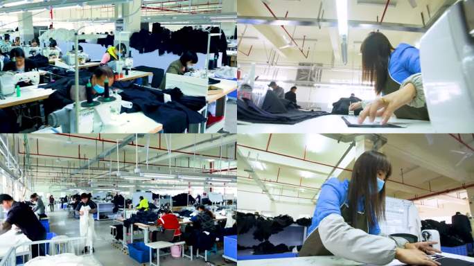 服装厂 纺织业 车间工人