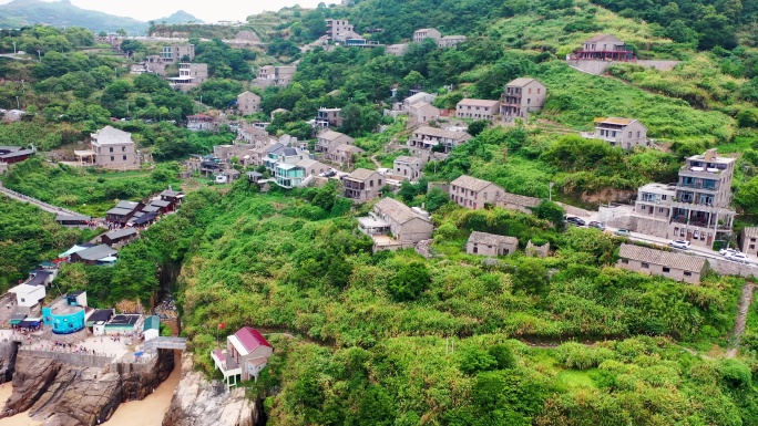 浙江温岭，松门洞下沙滩航拍视频素材