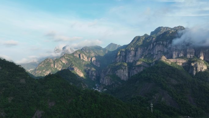 航拍浙江温州乐清雁荡山