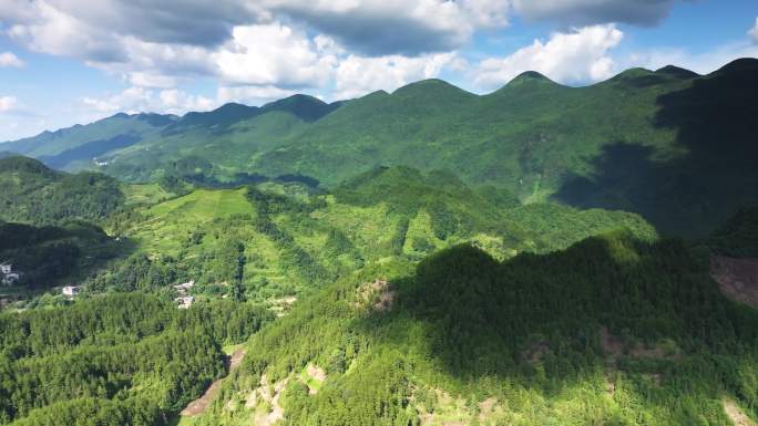 4K航拍 酉阳梯田 山村 云海 乡村振兴