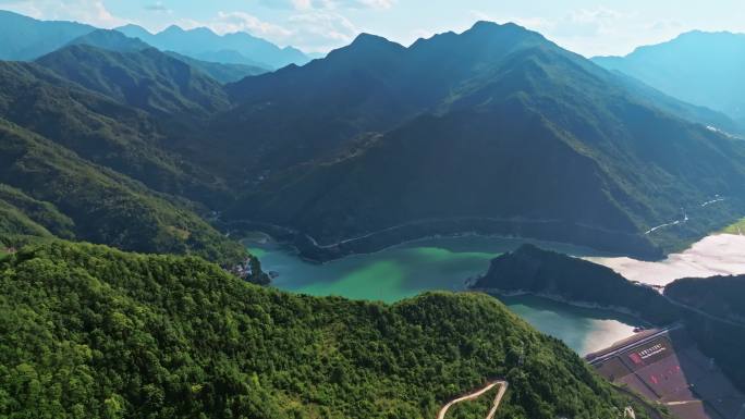 【4K】陇南文县碧口镇大山河流航拍（1）