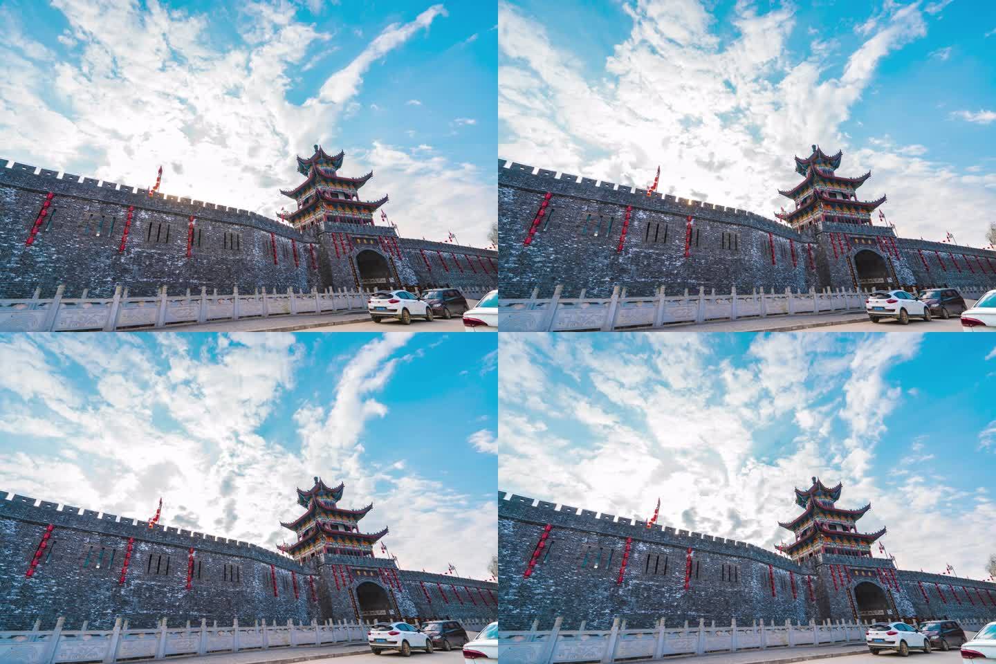 长城城墙延时摄影
