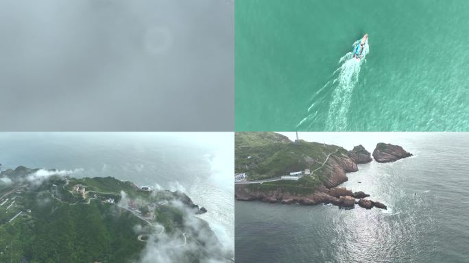 舟山嵊泗枸杞岛嵊山岛海上牧场海景航拍4K