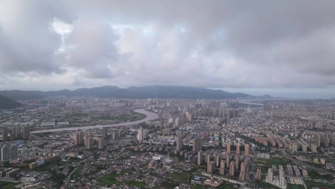 龙港  航拍 延迟 日转夜