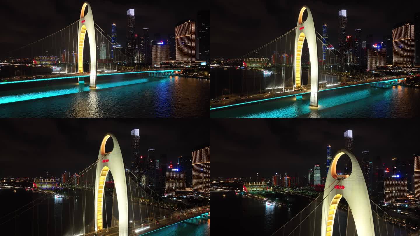 广东 省会 广州 大桥 夜景 广州塔