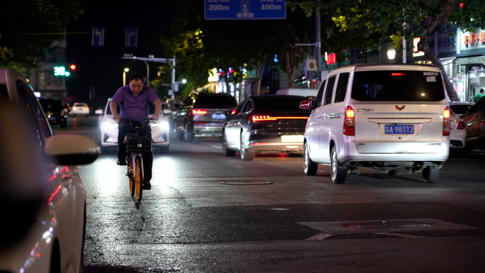 夏日夜晚道路空镜