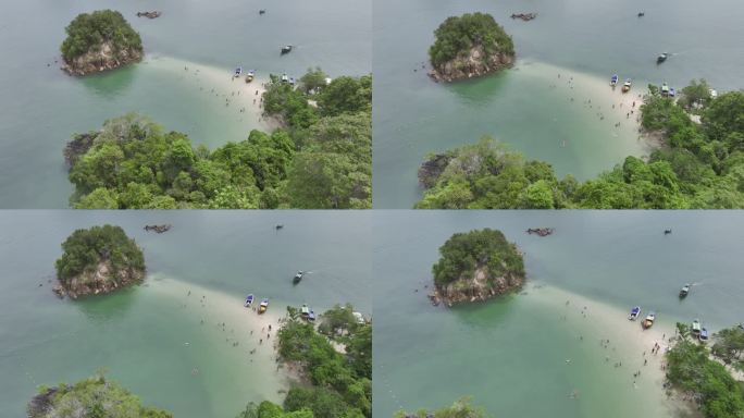 HDR泰国甲米天堂岛热带海岛自然风光航拍