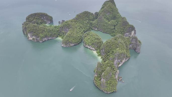 4K HDR泰国甲米洪岛海滨自然风光航拍