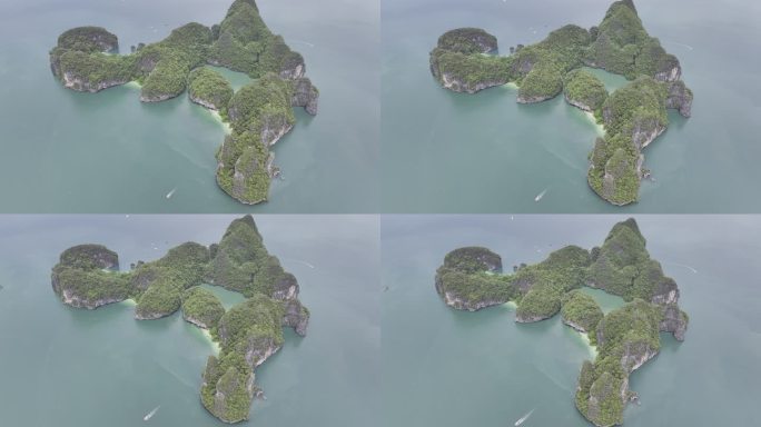 4K HDR泰国甲米洪岛海滨自然风光航拍