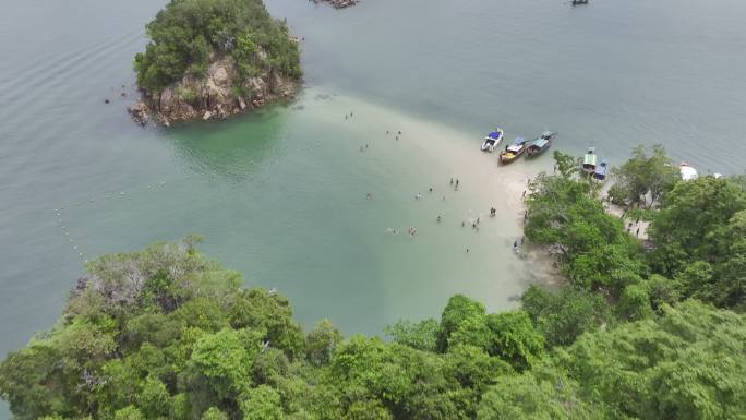 HDR泰国甲米天堂岛热带海岛自然风光航拍