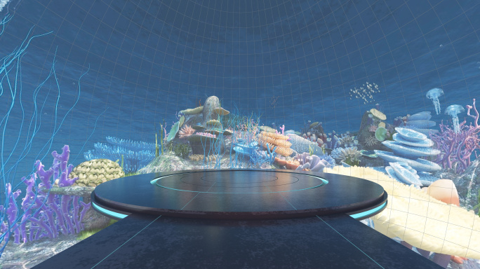 VR海底水母鱼群360度全景4K