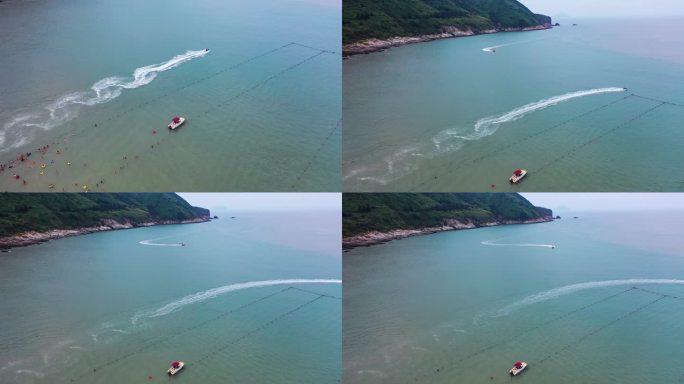 浙江温岭，松门洞下沙滩航拍视频素材