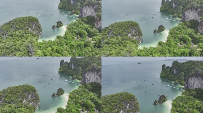 4K HDR泰国甲米洪岛海滨自然风光航拍