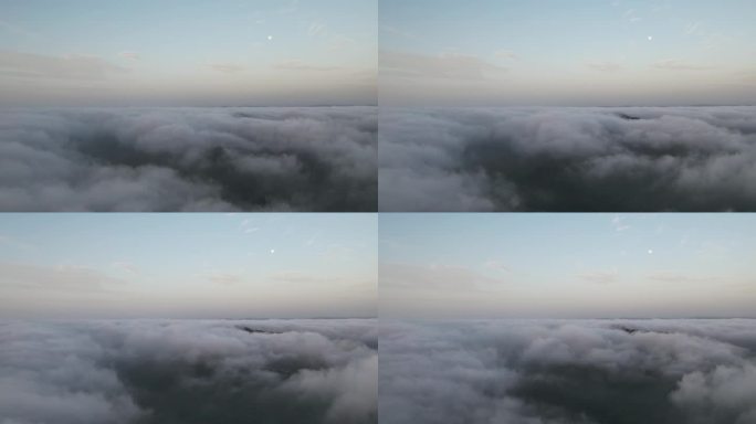 云瀑布日出云海延时摄影平流雾大气磅礴