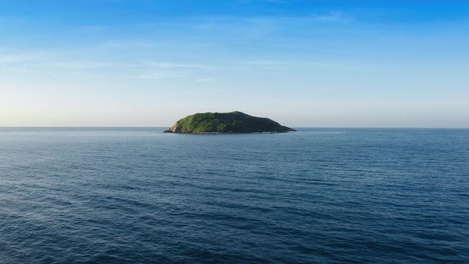 4K航拍万宁石梅湾浮潜地加井岛