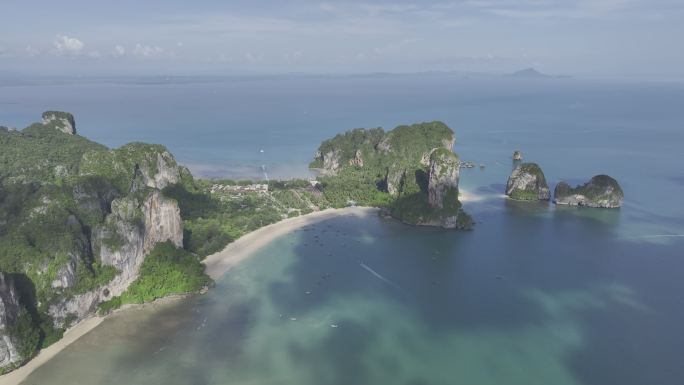 HDR泰国甲米莱利海滩海岛优美自然风光